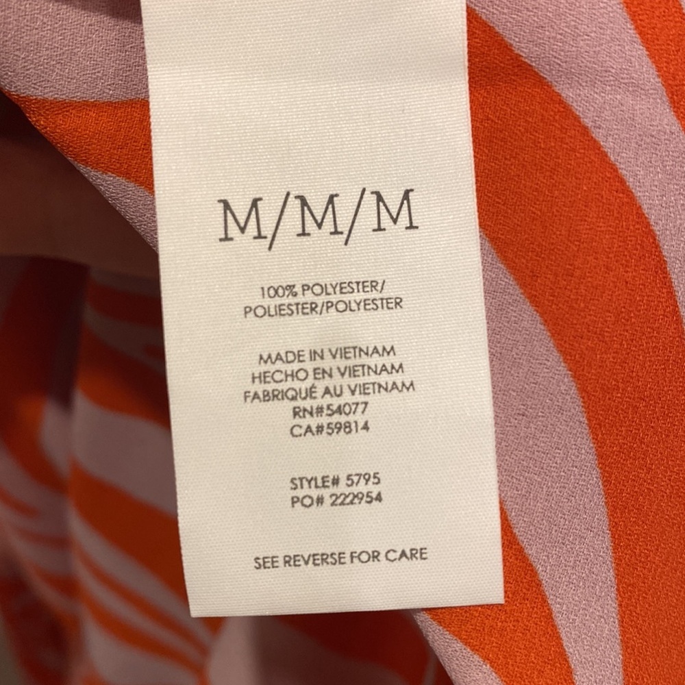 Cabi Red and Lavender Zebra Print Saunter Dress Caftan - Picture 7 of 8